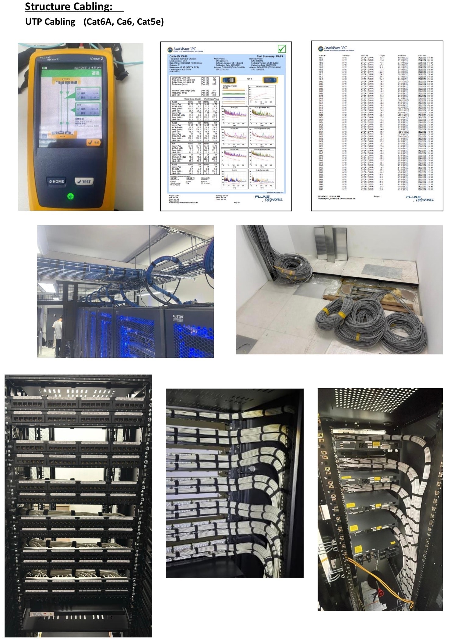 UTP 結構佈線安裝及 Fluke 測試